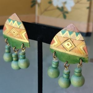 Exotic tribal style earrings (#196)